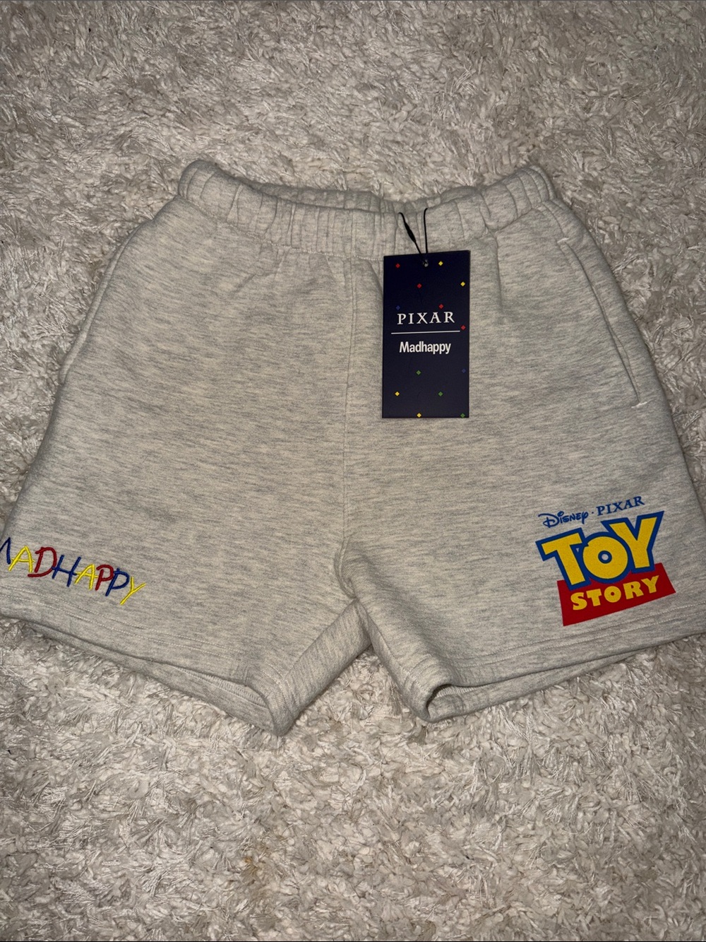 Madhappy Gray Toy Story Graphic Shorts